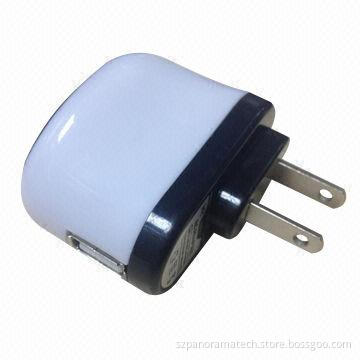 USB power adapter, 100-240V AC, 5.0V DC, 1,000mAh, White Color, for Mobile Charging, All Brands